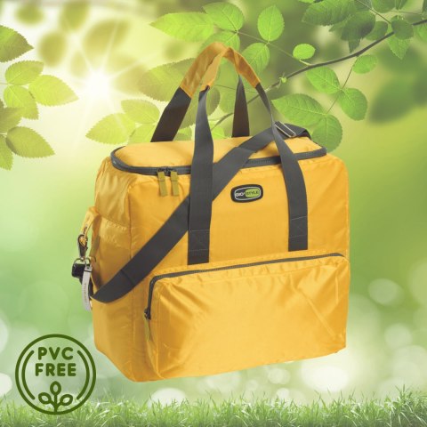 Torba termiczna Kamai Gio Style na ramię, żółta, z kieszeniami i rączką do noszenia, pojemność 33L Torba termiczna Kamai Gio Style na ramię, żółta, z kieszeniami i rączką do noszenia, pojemność 33L