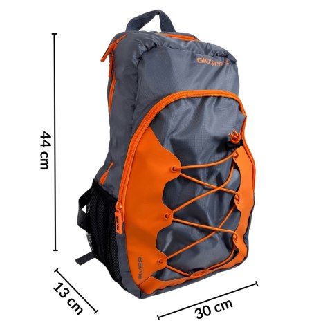 Wodoodporny plecak Kamai Gio Style, pojemność 16L, w kolorze szaro-pomarańczowym Wodoodporny plecak Kamai Gio Style, pojemność 16L, w kolorze szaro-pomarańczowym