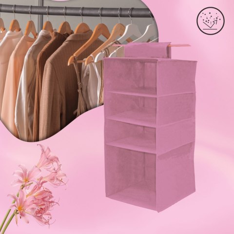 BLOSSOM Wiszący organizer do szafy 4 przegrody 33x33x82cm BLOSSOM Wiszący organizer do szafy 4 przegrody 33x33x82cm