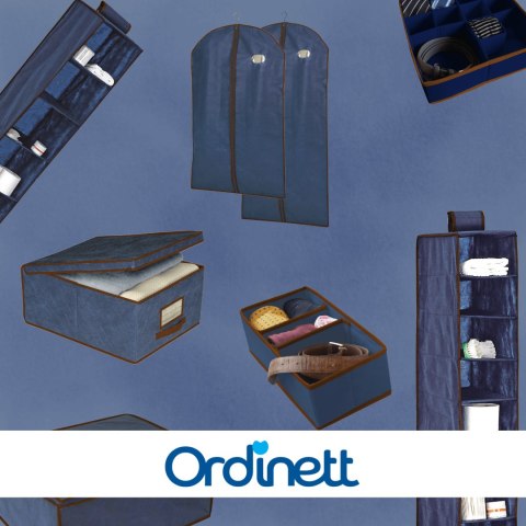 BLUE niebieski organizer do szafy na suwak 120x50x15cm BLUE niebieski organizer do szafy na suwak 120x50x15cm