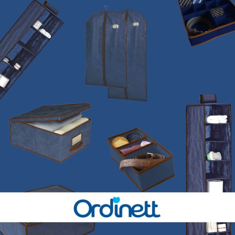 BLUE niebieski organizer do szafy z pokrywą oraz oknem 50x40x25cm BLUE niebieski organizer do szafy z pokrywą oraz oknem 50x40x25cm