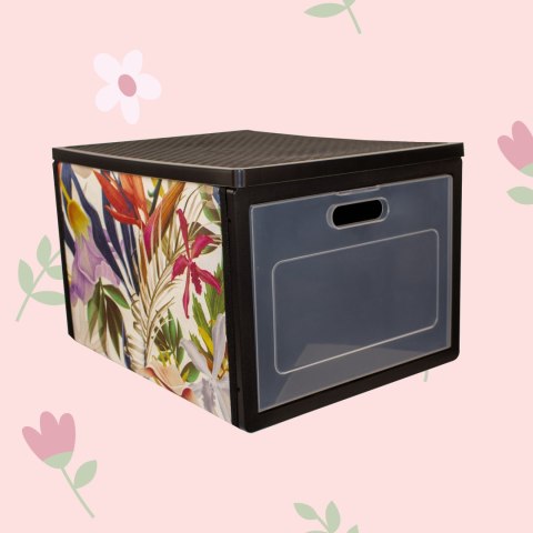 FLORAL w kwiaty organizer do szafy z drzwiczkami 41x31x25cm FLORAL w kwiaty organizer do szafy z drzwiczkami 41x31x25cm