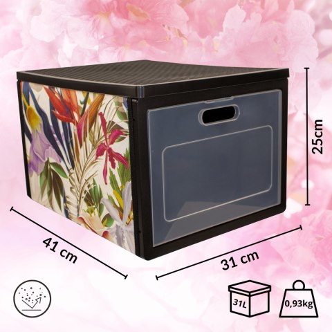 FLORAL w kwiaty organizer do szafy z drzwiczkami 41x31x25cm FLORAL w kwiaty organizer do szafy z drzwiczkami 41x31x25cm