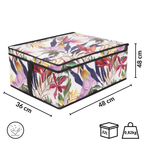 FLORAL w kwiaty organizer do szafy z pokrywą 48x36x19cm FLORAL w kwiaty organizer do szafy z pokrywą 48x36x19cm