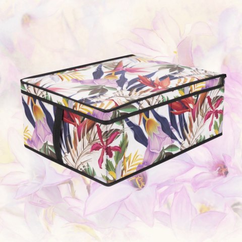 FLORAL w kwiaty organizer do szafy z pokrywą 48x36x19cm FLORAL w kwiaty organizer do szafy z pokrywą 48x36x19cm