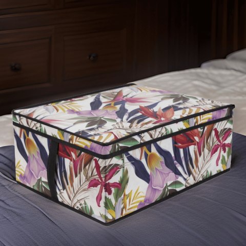 FLORAL w kwiaty organizer do szafy z pokrywą 48x36x19cm FLORAL w kwiaty organizer do szafy z pokrywą 48x36x19cm