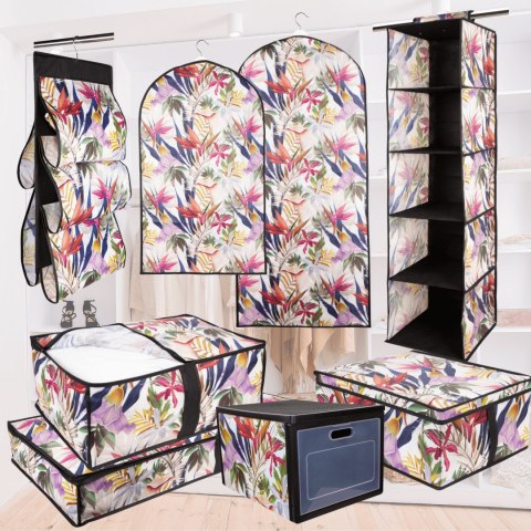 FLORAL w kwiaty organizer do szafy z pokrywą 48x36x19cm FLORAL w kwiaty organizer do szafy z pokrywą 48x36x19cm