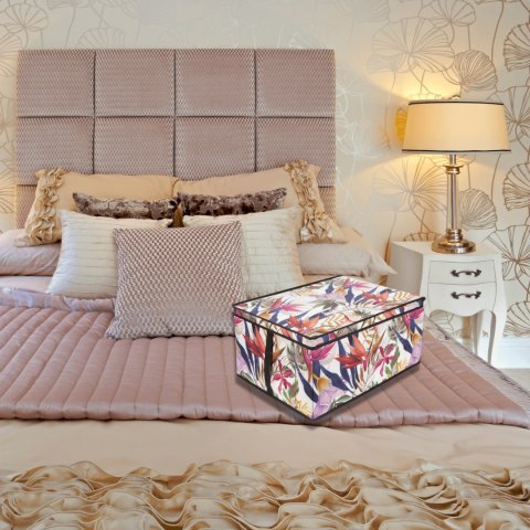 FLORAL w kwiaty organizer do szafy z pokrywą 50x40x25cm FLORAL w kwiaty organizer do szafy z pokrywą 50x40x25cm
