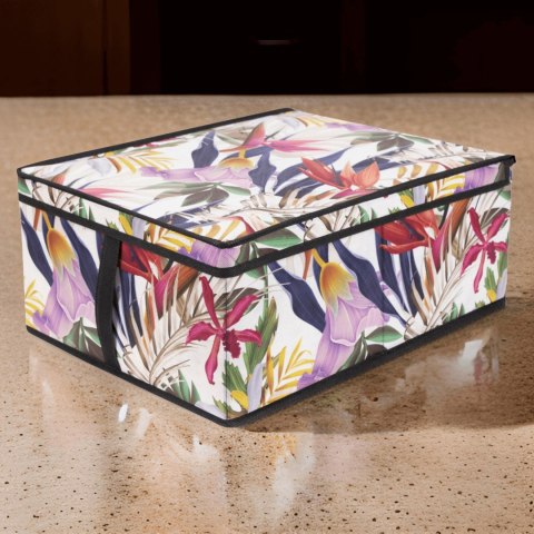 FLORAL w kwiaty organizer do szafy z pokrywą 50x40x25cm FLORAL w kwiaty organizer do szafy z pokrywą 50x40x25cm