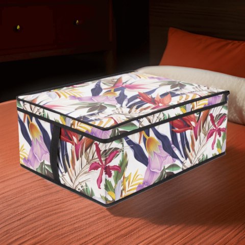 FLORAL w kwiaty organizer do szafy z pokrywą 50x40x25cm FLORAL w kwiaty organizer do szafy z pokrywą 50x40x25cm