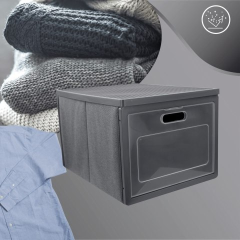 GREY szary organizer do szafy z drzwiczkami 41x31x25cm GREY szary organizer do szafy z drzwiczkami 41x31x25cm