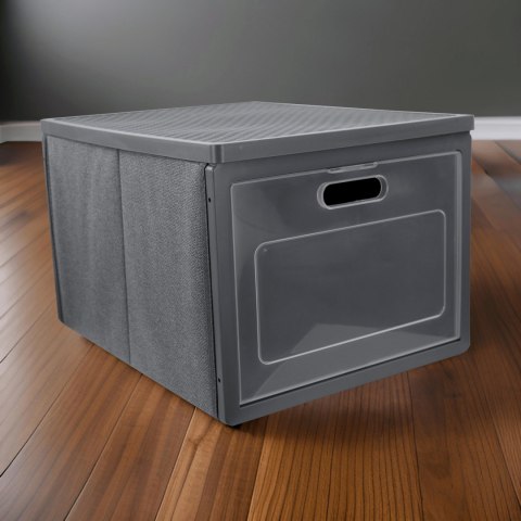 GREY szary organizer do szafy z drzwiczkami 41x31x25cm GREY szary organizer do szafy z drzwiczkami 41x31x25cm