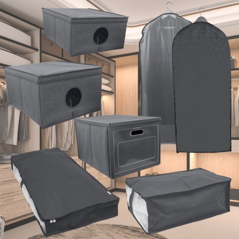 GREY szary organizer do szafy z drzwiczkami 41x31x25cm GREY szary organizer do szafy z drzwiczkami 41x31x25cm