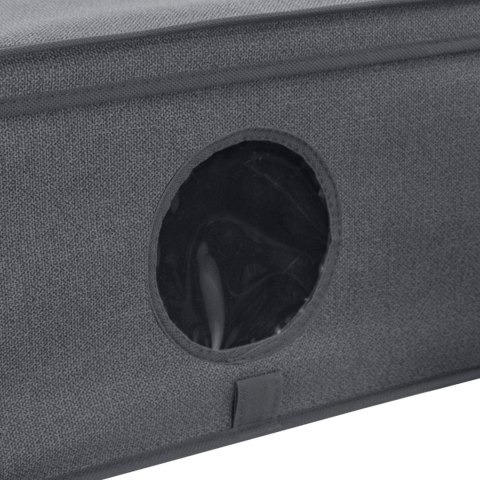 GREY szary organizer do szafy z pokrywą oraz oknem 48x36x19cm GREY szary organizer do szafy z pokrywą oraz oknem 48x36x19cm