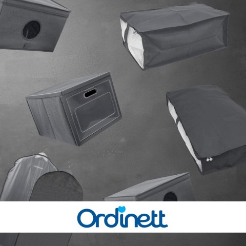 GREY szary organizer do szafy z pokrywą oraz oknem 48x36x19cm GREY szary organizer do szafy z pokrywą oraz oknem 48x36x19cm