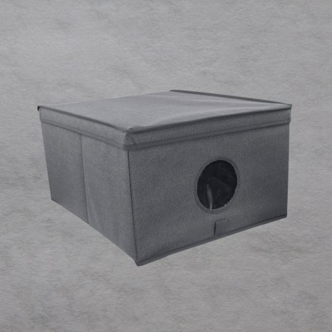 GREY szary organizer do szafy z pokrywą oraz oknem 50x40x25cm GREY szary organizer do szafy z pokrywą oraz oknem 50x40x25cm