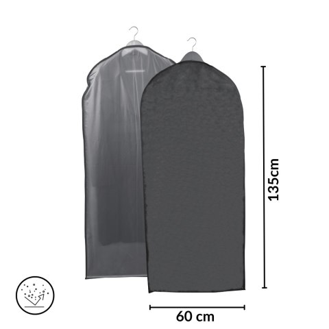 GREY szary organizer na płaszcz 60x135cm GREY szary organizer na płaszcz 60x135cm
