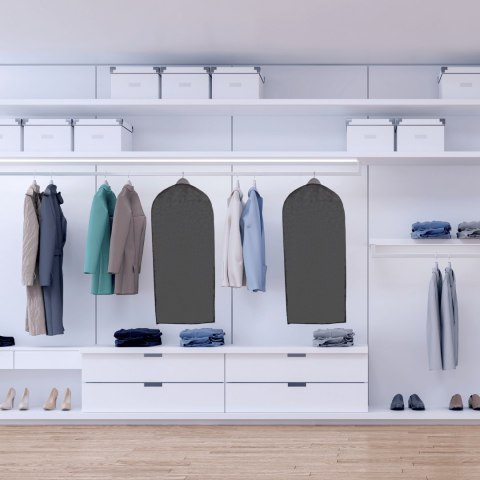 GREY szary organizer na płaszcz 60x135cm GREY szary organizer na płaszcz 60x135cm