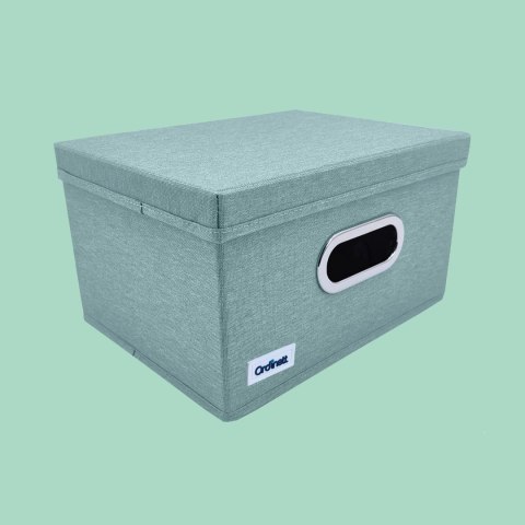 MINT zielony, miętowy organizer do szafy z pokrywą oraz oknem 29,5x22,5x16,5cm MINT zielony, miętowy organizer do szafy z pokrywą oraz oknem 29,5x22,5x16,5cm