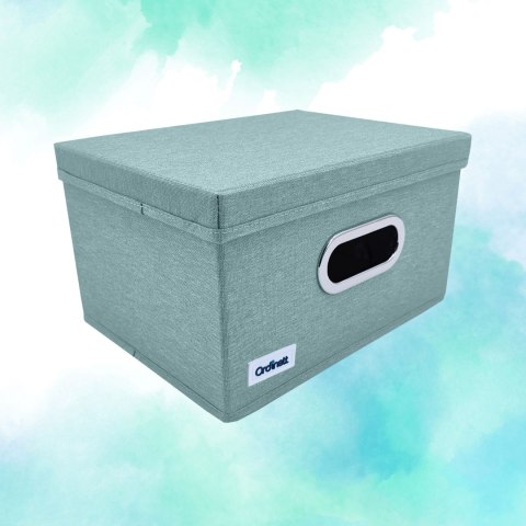 MINT zielony, miętowy organizer do szafy z pokrywą oraz oknem 29,5x22,5x16,5cm MINT zielony, miętowy organizer do szafy z pokrywą oraz oknem 29,5x22,5x16,5cm