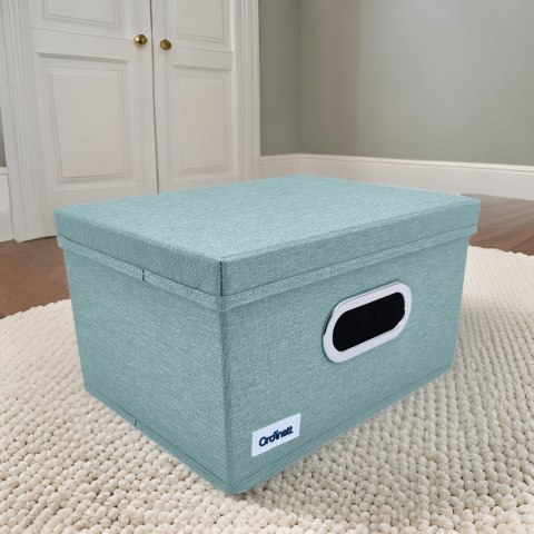 MINT zielony, miętowy organizer do szafy z pokrywą oraz oknem 29,5x22,5x16,5cm MINT zielony, miętowy organizer do szafy z pokrywą oraz oknem 29,5x22,5x16,5cm