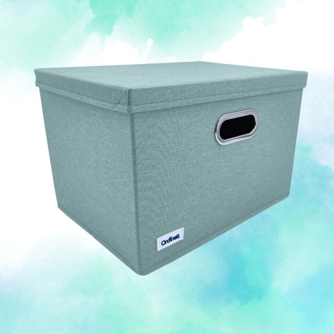MINT zielony, miętowy organizer do szafy z pokrywą oraz oknem 40,5x30,5x26,5cm MINT zielony, miętowy organizer do szafy z pokrywą oraz oknem 40,5x30,5x26,5cm