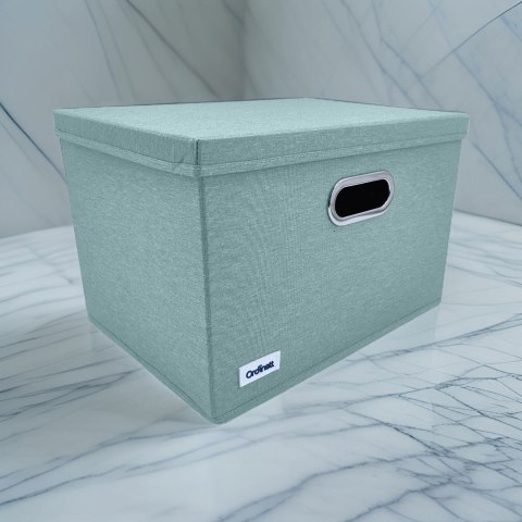 MINT zielony, miętowy organizer do szafy z pokrywą oraz oknem 40,5x30,5x26,5cm MINT zielony, miętowy organizer do szafy z pokrywą oraz oknem 40,5x30,5x26,5cm