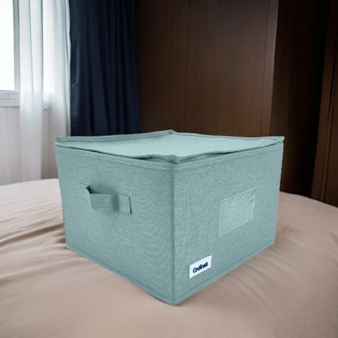 MINT zielony, ogranizer, pojemnik do szafy z uchwytami 30x30x21cm MINT zielony, ogranizer, pojemnik do szafy z uchwytami 30x30x21cm