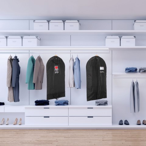 SERCE czarny organizer na płaszcz 60x100cm SERCE czarny organizer na płaszcz 60x100cm