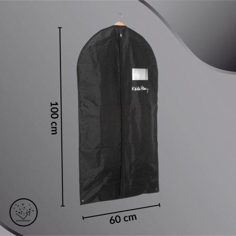 SERCE czarny organizer na płaszcz 60x100cm SERCE czarny organizer na płaszcz 60x100cm