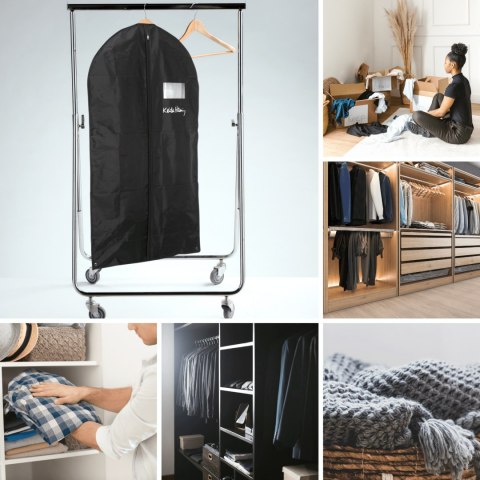 SERCE czarny organizer na płaszcz 60x100cm SERCE czarny organizer na płaszcz 60x100cm