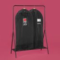 SERCE czarny organizer na płaszcz 60x100cm