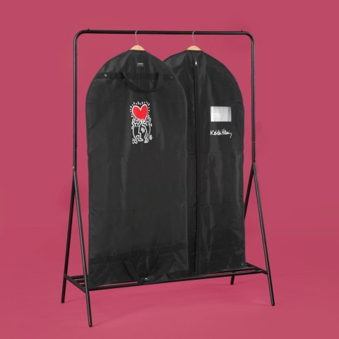 SERCE czarny organizer na płaszcz 60x100cm SERCE czarny organizer na płaszcz 60x100cm