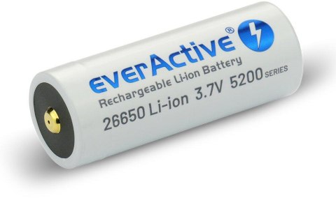 Akumulator 26650 Li-Ion 3,7V everActive 5200mAh micro USB (1 szt.) z zabezpieczeniem Akumulator 26650 Li-Ion 3,7V everActive 5200mAh micro USB (1 szt.) z zabezpieczeniem