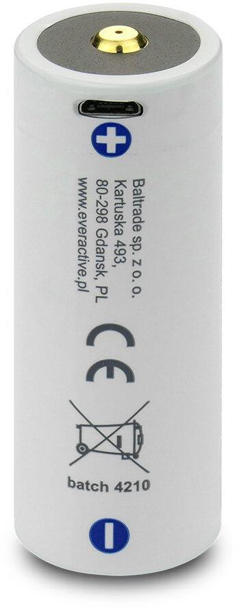 Akumulator 26650 Li-Ion 3,7V everActive 5200mAh micro USB (1 szt.) z zabezpieczeniem Akumulator 26650 Li-Ion 3,7V everActive 5200mAh micro USB (1 szt.) z zabezpieczeniem