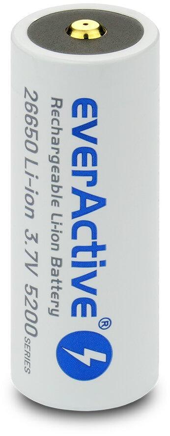 Akumulator 26650 Li-Ion 3,7V everActive 5200mAh micro USB (1 szt.) z zabezpieczeniem Akumulator 26650 Li-Ion 3,7V everActive 5200mAh micro USB (1 szt.) z zabezpieczeniem