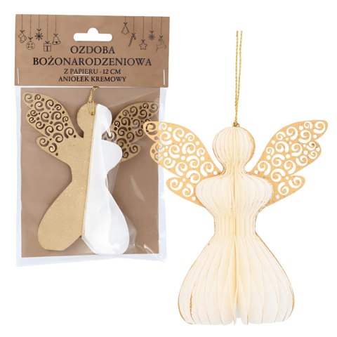 Aniołek papierowy składany 12cm - klasyczna biel Aniołek papierowy składany 12cm - klasyczna biel