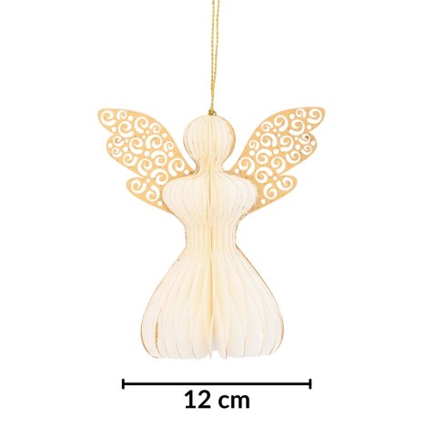 Aniołek papierowy składany 12cm - klasyczna biel Aniołek papierowy składany 12cm - klasyczna biel