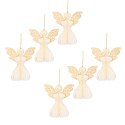 Aniołek papierowy składany 12cm - klasyczna biel
