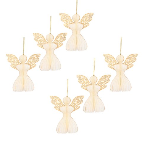 Aniołek papierowy składany 12cm - klasyczna biel Aniołek papierowy składany 12cm - klasyczna biel