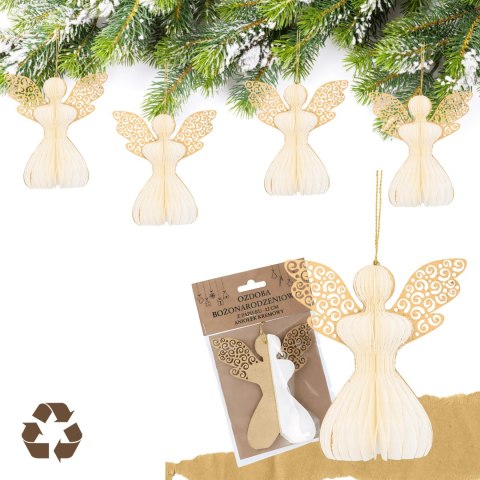 Aniołek papierowy składany 12cm - klasyczna biel Aniołek papierowy składany 12cm - klasyczna biel