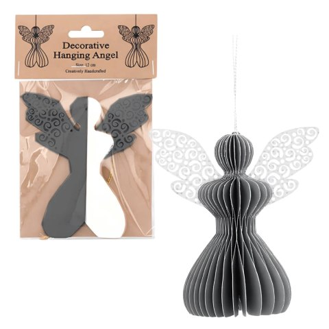 Aniołek papierowy składany 12cm - stylowa szarość Aniołek papierowy składany 12cm - stylowa szarość