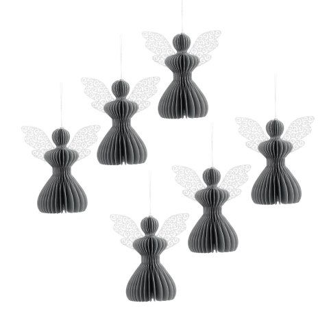Aniołek papierowy składany 12cm - stylowa szarość Aniołek papierowy składany 12cm - stylowa szarość