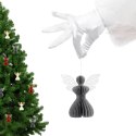 Aniołek papierowy składany 12cm - stylowa szarość