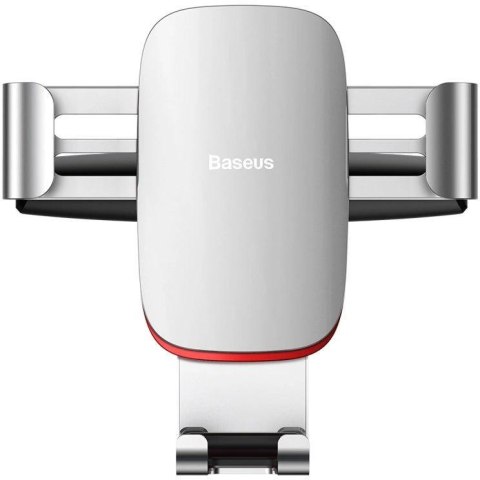 Baseus Metal Age Gravity Car Mount metalowy samochodowy uchwyt grawitacyjny na slot CD srebrny (SUYL-J0S)