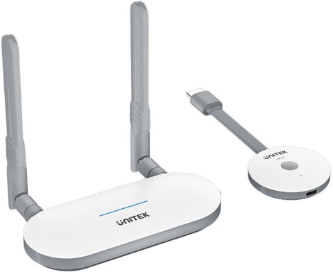 Unitek Bezprzewodowy nadajnik i odbiornik HDMI zasięg do 50m, biały Unitek Bezprzewodowy nadajnik i odbiornik HDMI zasięg do 50m, biały