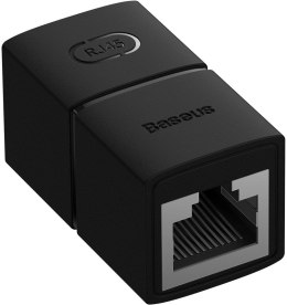 Złączka sieciowa łącznik kabli Ethernet RJ-45 Baseus AirJoy Series 2 szt. - czarna