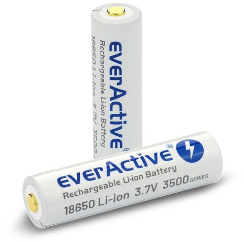 Akumulator 18650 Li-Ion 3,7V everActive 3500mAh (1 szt.) micro-USB z zabezpieczeniem Akumulator 18650 Li-Ion 3,7V everActive 3500mAh (1 szt.) micro-USB z zabezpieczeniem
