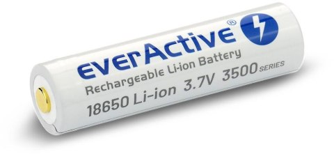Akumulator 18650 Li-Ion 3,7V everActive 3500mAh (1 szt.) micro-USB z zabezpieczeniem Akumulator 18650 Li-Ion 3,7V everActive 3500mAh (1 szt.) micro-USB z zabezpieczeniem