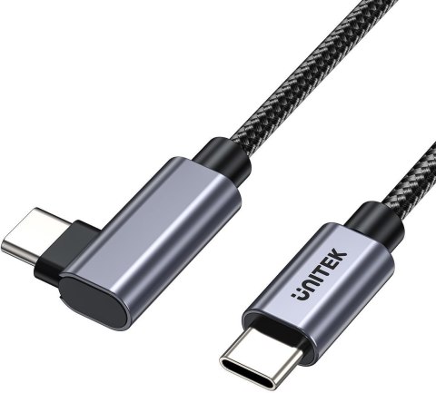 Unitek Kabel USB-C kątowy 90° PD100W 0,5m Unitek Kabel USB-C kątowy 90° PD100W 0,5m